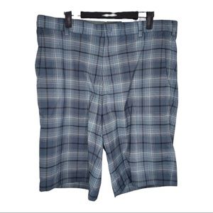 Nike Men's Size 36 Plaid Golf Tour Performance Gray Shorts